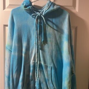 Blue Tie-Dye Hoodie